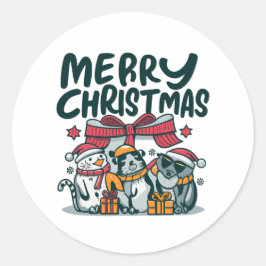 Adesivo Cozy Trio Critters Natal Cheer & Gifts