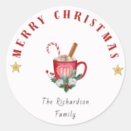 Adesivo Cozy Winter Coffee Mug Merry Christmas Sticker