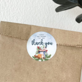 Adesivo Cozy Winter Hot Cocoa SnowChá de fraldas obrigado