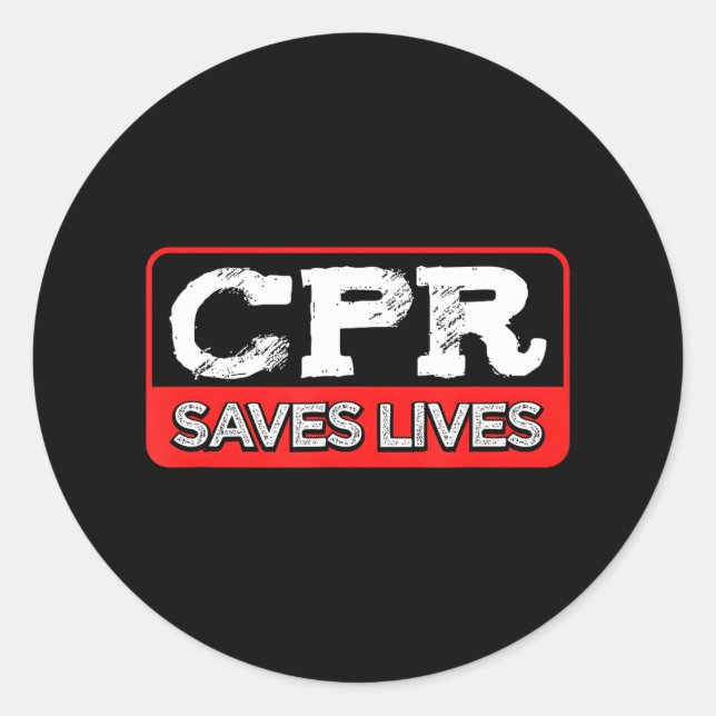 Adesivo CPR salva vidas Serviços paramédicos de emergência (Frente)