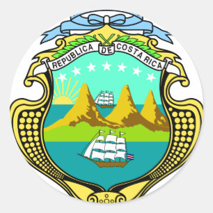 Adesivo CR da brasão de Costa Rica