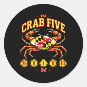 Adesivo Crab Cinco Caranguejo Flag Maryland