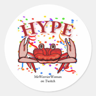 Adesivo Crab Hype, MeWarriorWoman no Twitch