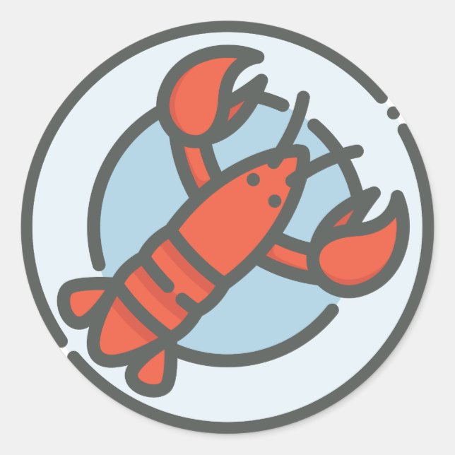 Adesivo Crab Sticker – Cute Coastal Illustration (Frente)