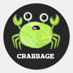 Adesivo Crabbage Funny Cabbage Caranguejo Pun Dardo BG
