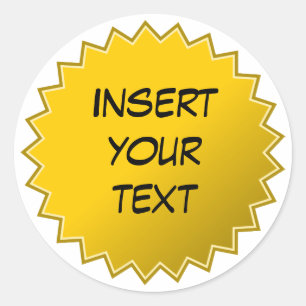 Adesivo Crachá amarelo