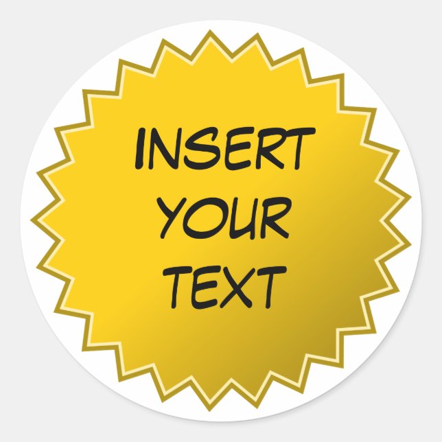 Adesivo Crachá amarelo (Frente)