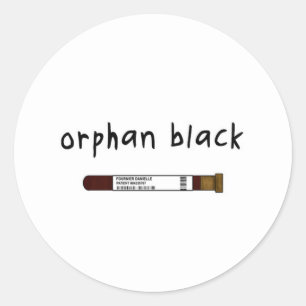 Adesivo Crachá/botão pretos órfãos - tubo de ensaio