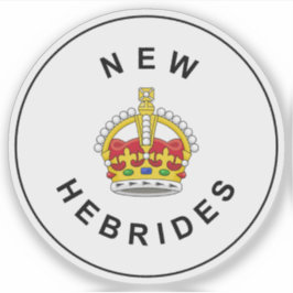 Adesivo Crachá Britânico de Novas Hébridas, Vanuatu (1906-