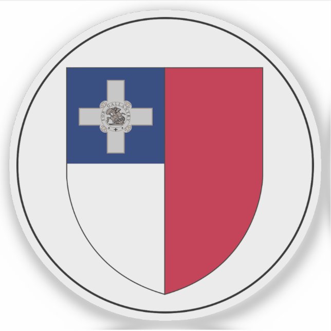 Adesivo Crachá colonial de Malta (1943-1964) (Frente)