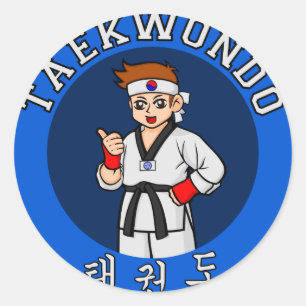 Adesivo crachá da cara de taekwondo