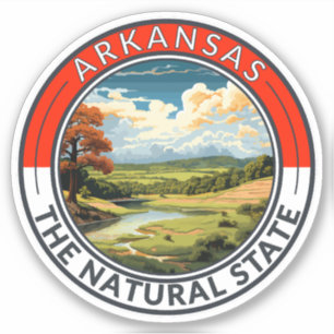 Adesivo Crachá de Arte Viagem do Arkansas