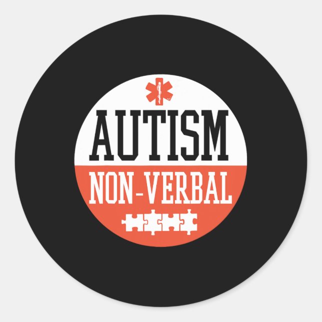 Adesivo Crachá de Consciência do Autismo Não-verbal Autism (Frente)