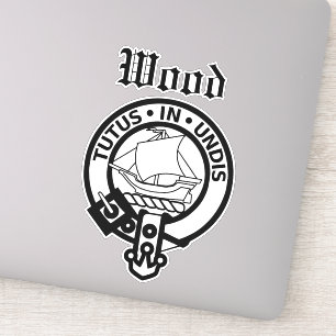 Adesivo Crachá de repouso de madeira de clã escocês Large 