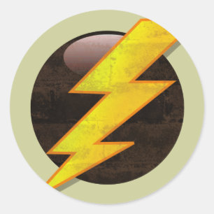 Adesivo Crachá Elétrico Retro Grunge Raio