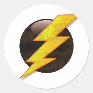 Adesivo Crachá Elétrico Retro Grunge Raio