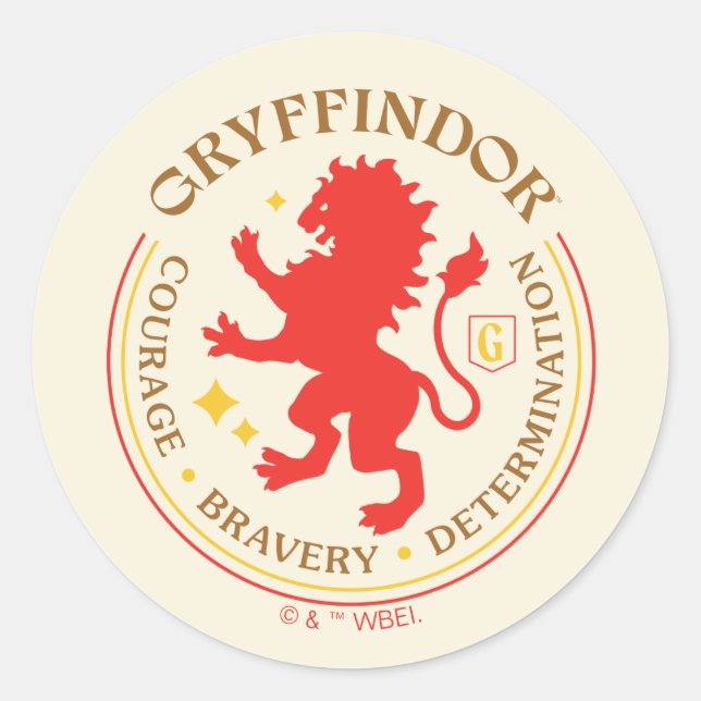 Adesivo CRACHÁ GRYFFINDOR™ Red Lion House (Frente)