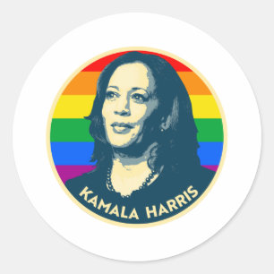 Adesivo Crachá KAMALA HARRIS PRIDE