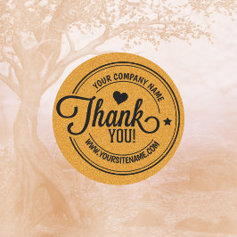 Adesivo Crachá Personalizado Obrigado, Glitter Dourado