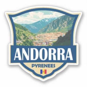 Adesivo Crachá Retroativo da Ilustração Andorra