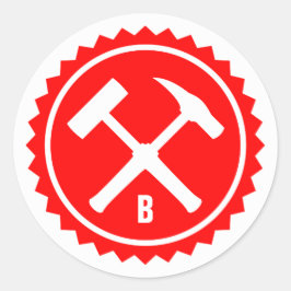 Adesivo Crachá Rock Hammer (Solteiro inicial)