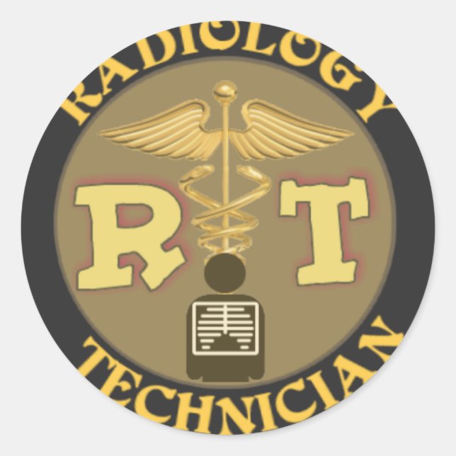 Adesivo Crachá TÉCNICO RT RADIOLOGIA - LOGOTIPO (Frente)