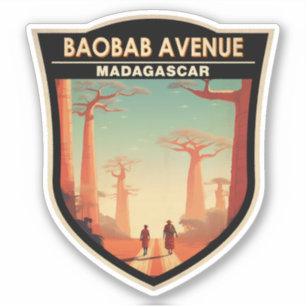 Adesivo Crachá Viagem da Avenida Baobab Madagascar