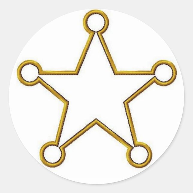 Adesivo Crachá Xerife Star Name (Frente)