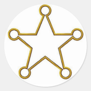 Adesivo Crachá Xerife Star Name