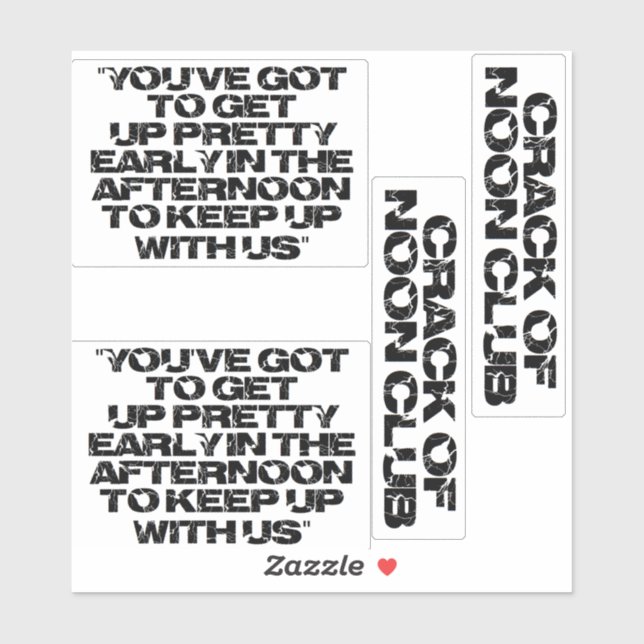 Adesivo Crack do Noon Club! Junte-se ao nosso clube (Folha)