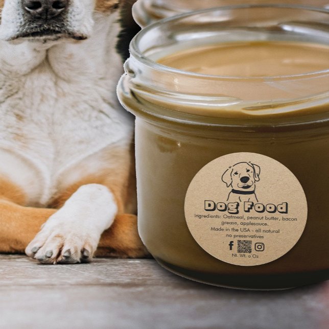 Adesivo craft castanho caseiro de papel caseiro trata comi (Criador carregado)