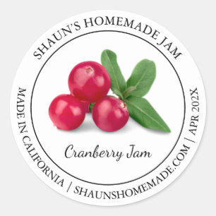 Adesivo Cranberry Jam Modern label