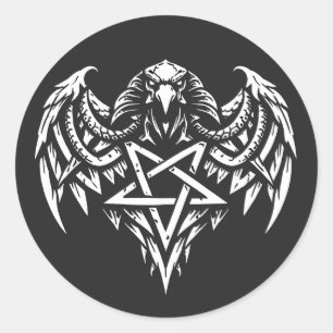 Adesivo Cráneo Pentagrama Tribal por BurnsInhell