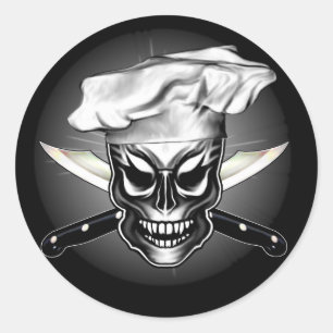 Adesivo Crânio 1 do cozinheiro chefe