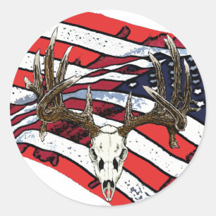 Adesivo Crânio 1 dos cervos de Whitetail