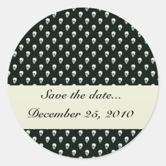 Adesivo Crânio branco perigoso na superfície preto retrógr