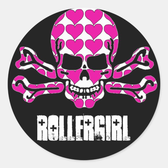 Adesivo crânio cheio de coração (Frente)