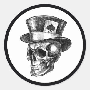 Adesivo Crânio com Tophat