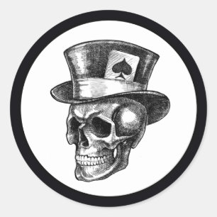 Adesivo Crânio com Tophat