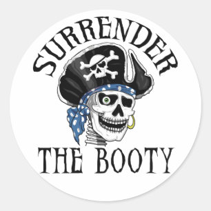 Adesivo Crânio com um só olho e Crossbones do pirata