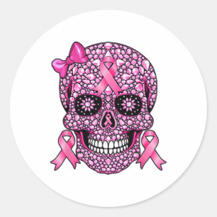 Adesivo Crânio Cor - de-rosa Fita Fita Cancer Sensibilizaç