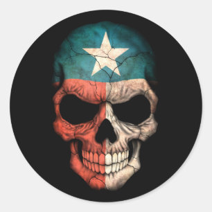 Adesivo Crânio customizável da bandeira de Texas
