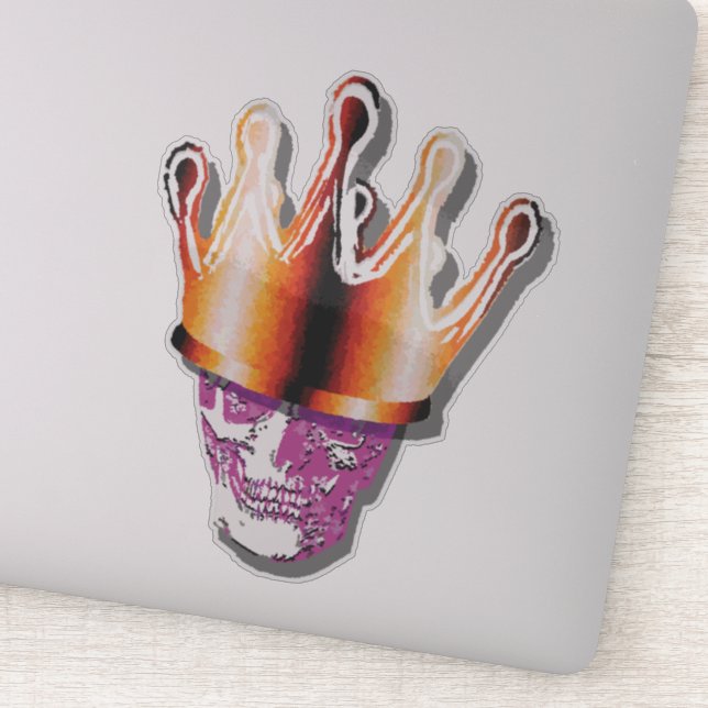 Adesivo Crânio Da Coroa, Lotta Roxo (Detalhe)