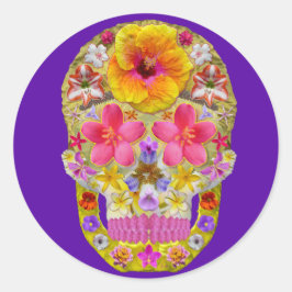 Adesivo Crânio da Flor 4 - Tropical