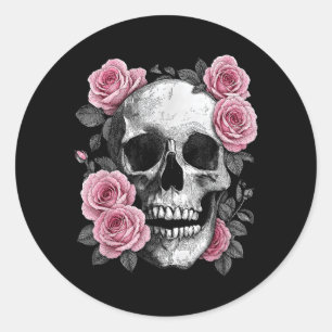 Adesivo Cranio de Açúcar Floral Rosa Flor de Aniversário E