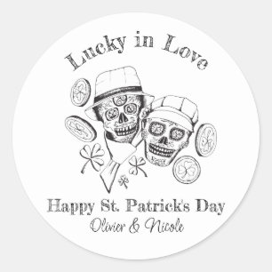 Adesivo Cranio de Açúcar Nome Personalizado St Patricks So