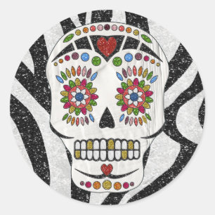 Adesivo Crânio de Açúcar Rockabilizável RAB na Impressão Z