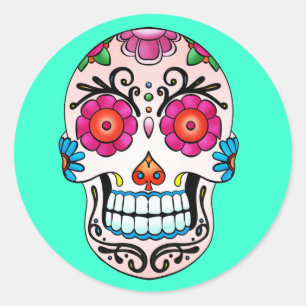 Adesivo Crânio de Açúcar - Tatuagem