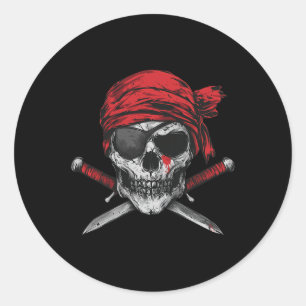 Adesivo Crânio De Bandeira Pirata E Esqueleto Crossbones