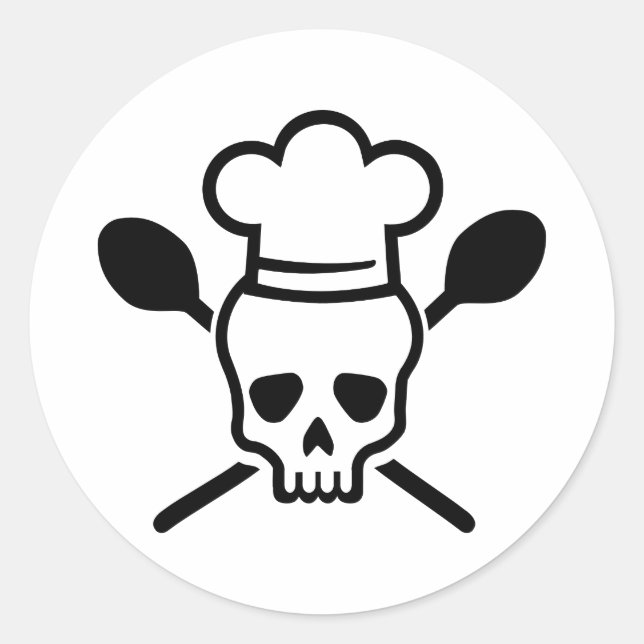 Adesivo Crânio de cozinheiro (Frente)